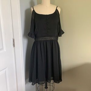 Black chiffon dress